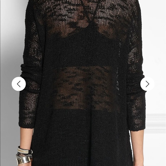 Helmut Lang Black Irregular Silk Knit Sweater - Picture 5 of 7